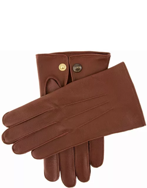 Dents Men's Unlined Leather Officers Gloves In English Tan