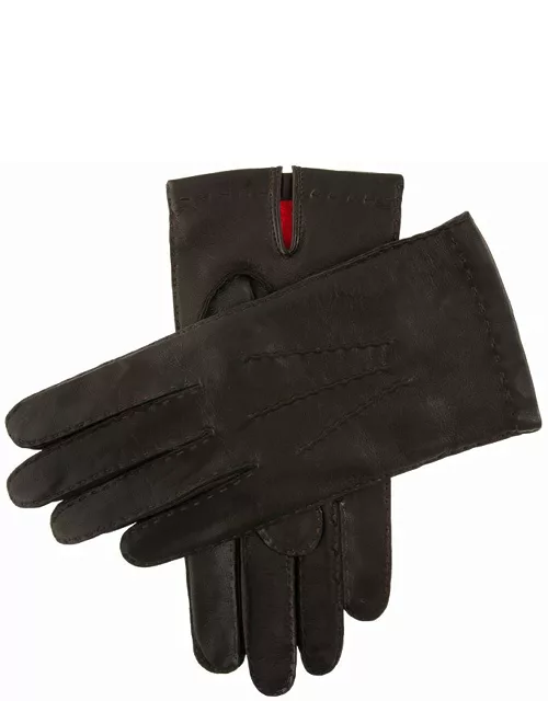 Dents Men's Handsewn Silk Lined Leather Gloves In Brown