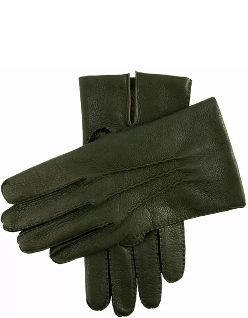 Dents Men's Cashmere Lined Deerskin Gloves In Hunter