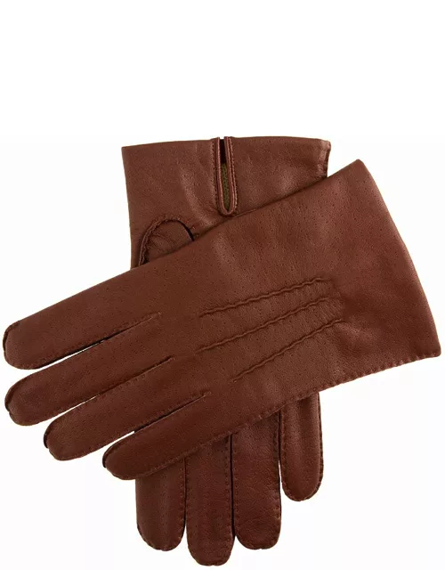 Dents Men's Imitation Peccary Leather Gloves In English Tan