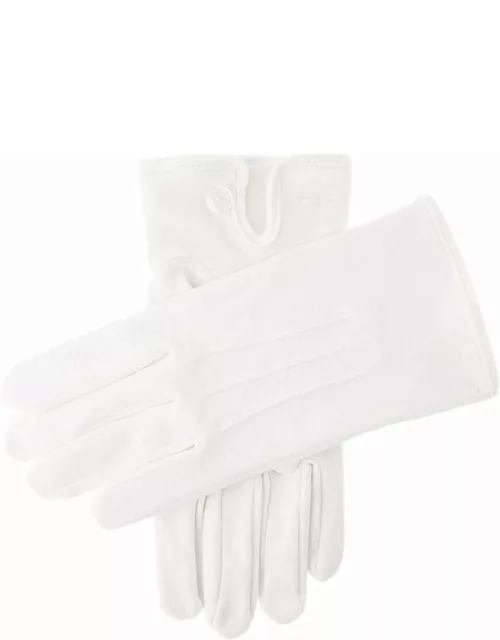 Dents Men's Plain Cotton Gloves In White