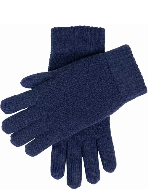 Dents Men'S Honeycomb Knitted Touchscreen Gloves In Indigo