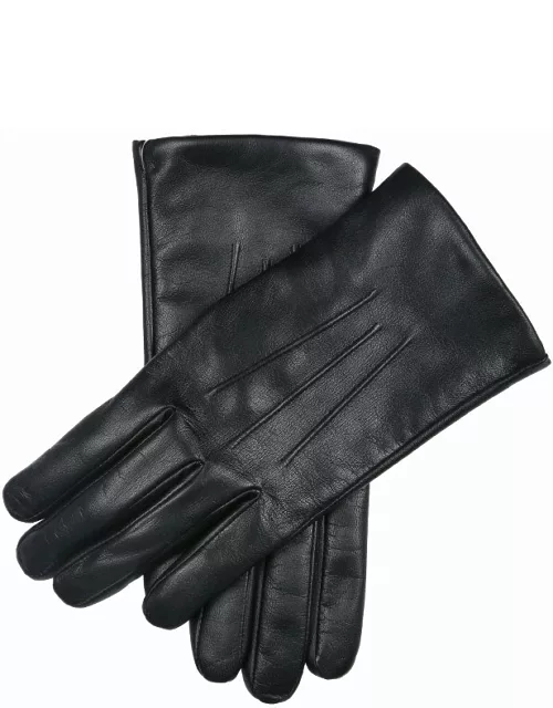 Dents Men'S Cashmere Lined Touchscreen Leather Gloves In Black