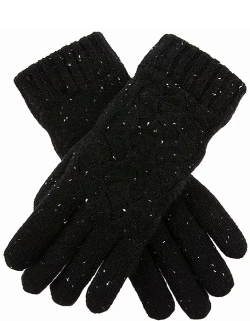 Dents Women's Lace Knit Wool Blend Gloves In Black