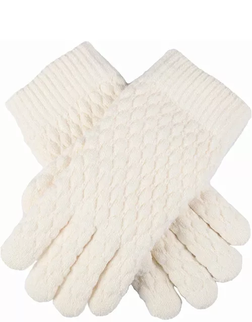 Dents Women'S Bubble Texture Knit Glove In Winter White