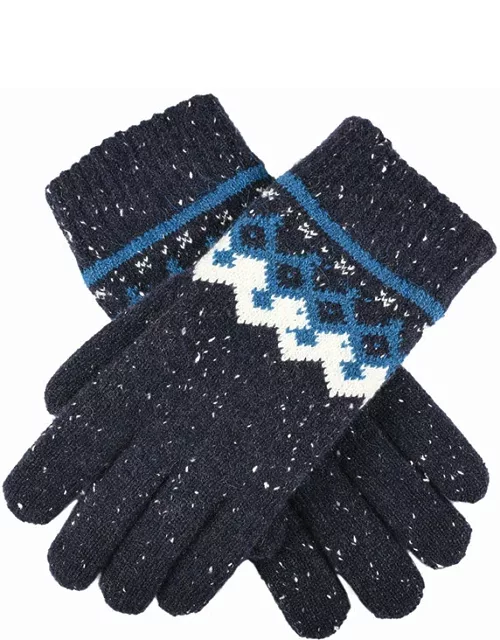 Dents Women'S Fair Isle Jacquard Knit Gloves In Navy