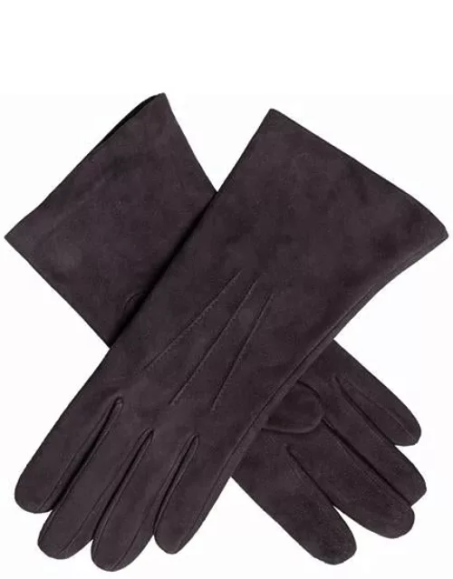 Dents Women's Silk Lined Lamb Suede Gloves In Mocca