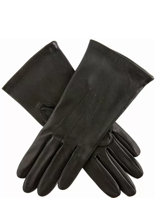 Dents Women's Silk Lined Leather Gloves In Black