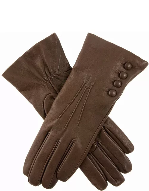 Dents Women's Cashmere Lined Leather Gloves In Mocca (Natural)