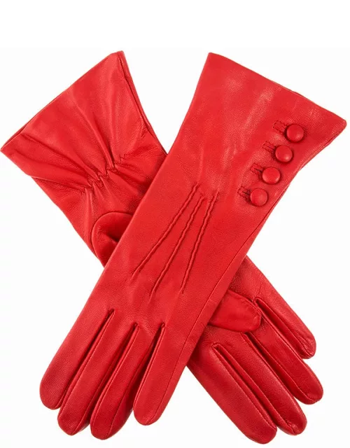 Dents Women's Silk Lined Leather Gloves In Berry