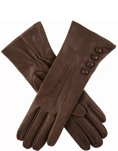Dents Women's Silk Lined Leather Gloves In Mocca