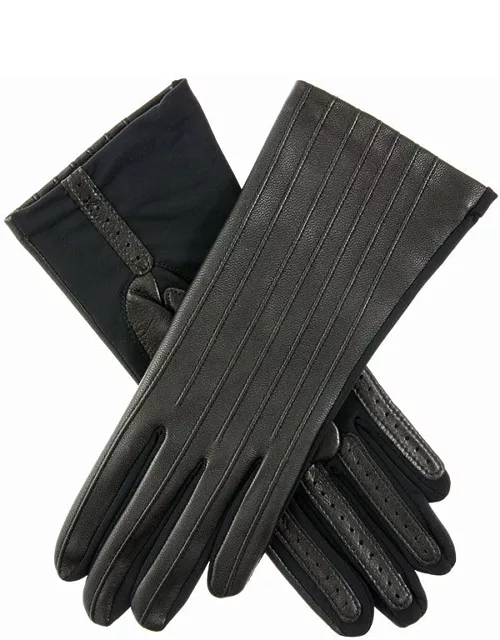 Dents Women's Leather And Elastane Gloves In Black