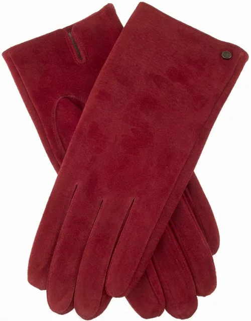 Dents Women's Suede Gloves In Berry