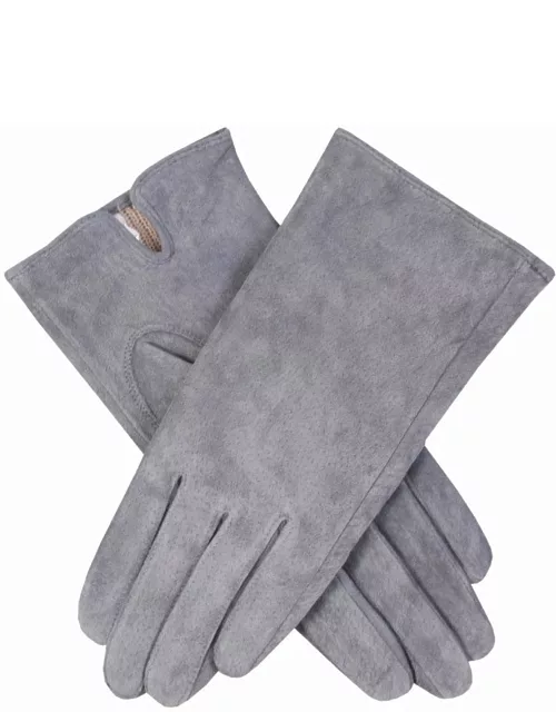 Dents Women's Suede Gloves In Charcoa