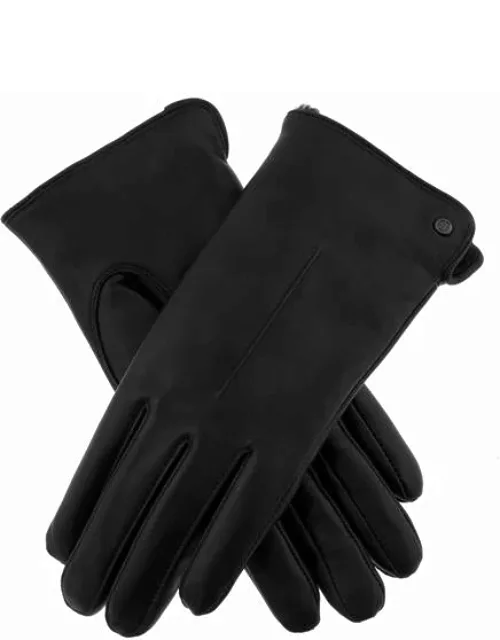 Dents Women's Faux Fur Lined Leather Gloves In Black