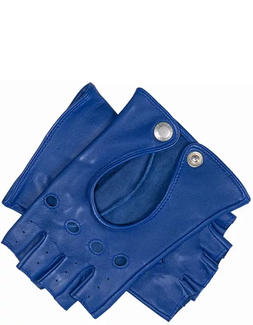 Dents Women'S Leather Fingerless Keyhole Driving Gloves In Marine