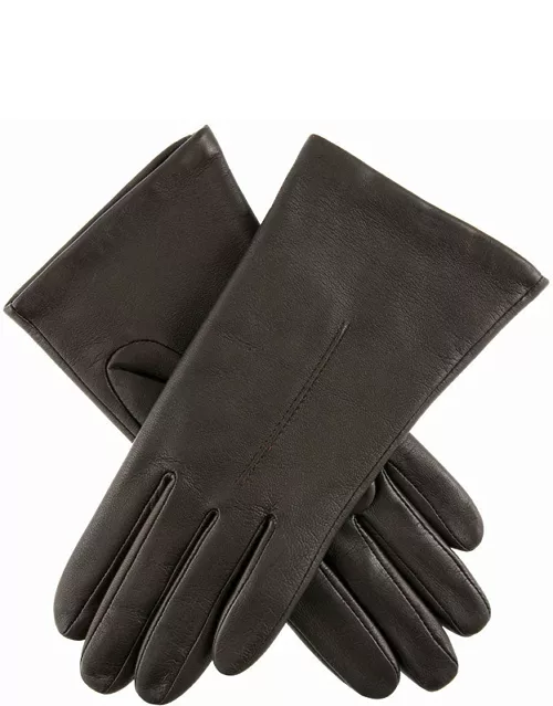 Dents Women's Single Point Fleece Lined Leather Gloves In Mocca