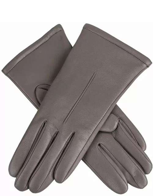 Dents Women's Single Point Leather Gloves In Charcoa