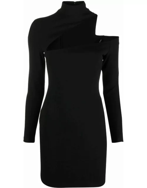 Rowan short black dress with cut-out