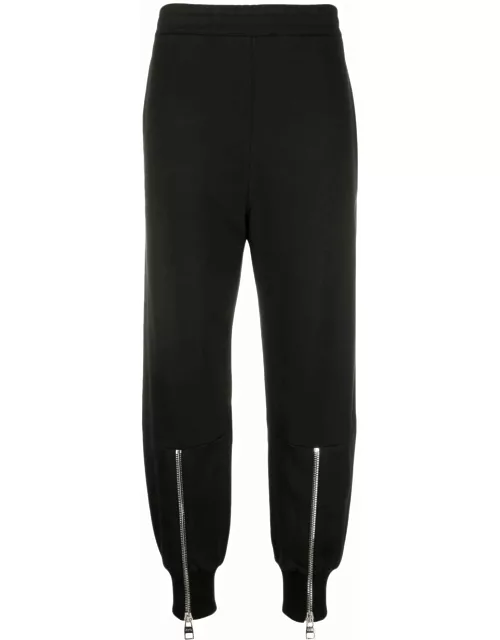 Black sport pants with zipper