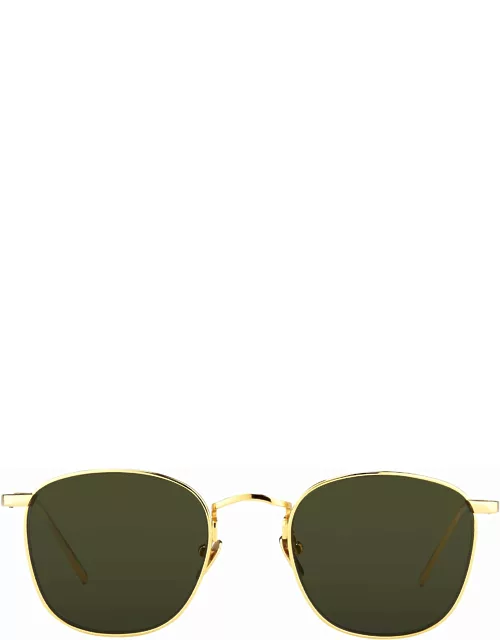 The Simon Square Sunglasses in Yellow Gold