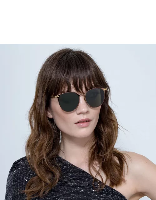 Sophia Oval Sunglasses in Brown