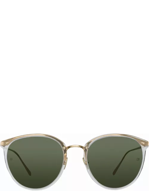 Men's Calthorpe Oval Sunglasses in Clear