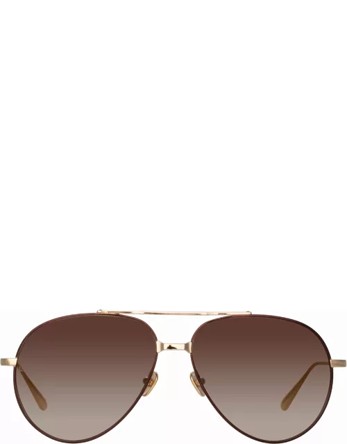 Marcelo Aviator Sunglasses in Brown