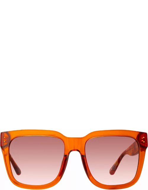 Freya Square Sunglasses in Amber