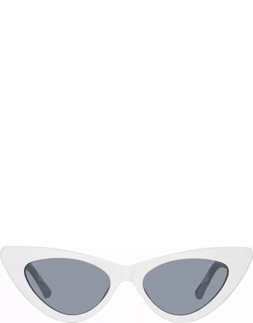 The Attico Dora D-Frame Sunglasses in White