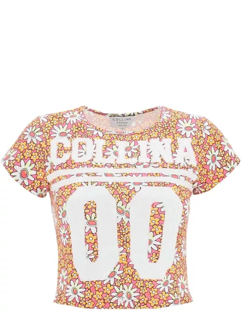 COLLINA STRADA 'hi-liter' cropped t-shirt