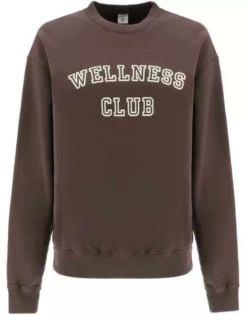 SPORTY & RICH CREW-NECK SWEATSHIRT WITH LETTERING PRINT