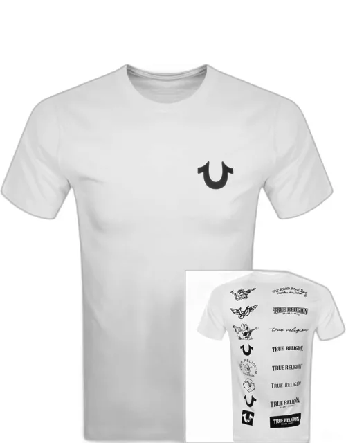 True Religion History Logo T Shirt White