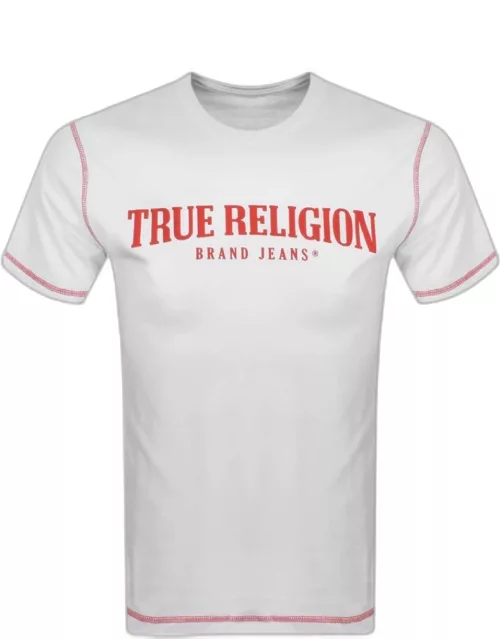 True Religion Flatlock Arch T Shirt White