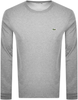 Lacoste Long Sleeved T Shirt Grey