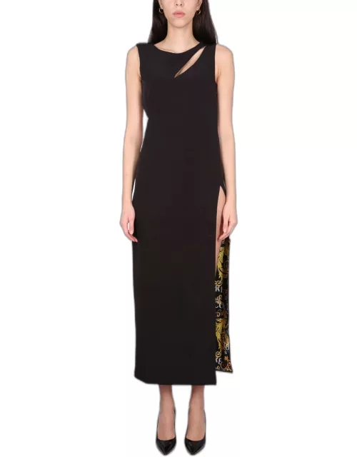 versace jeans couture couture logo midi dres