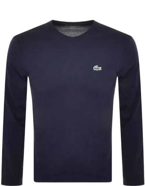 Lacoste Long Sleeved T Shirt Navy