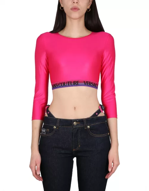 versace jeans couture cropped top