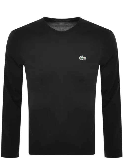 Lacoste Long Sleeved T Shirt Black