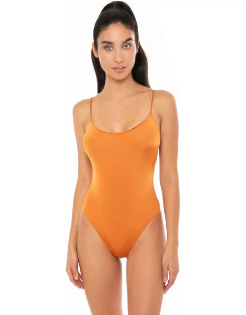 MC2 Saint Barth Shiny Orange One Piece Swimsuit