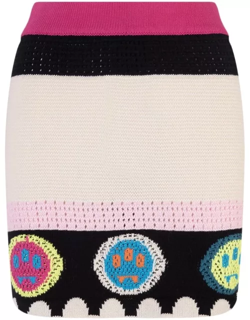 Barrow Multicoloured Short Skirt With Logo