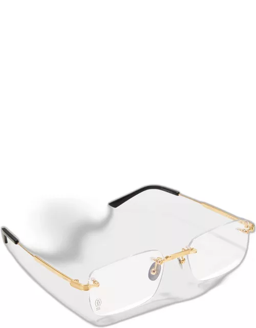 Men's Rectangle Titanium Optical Glasse