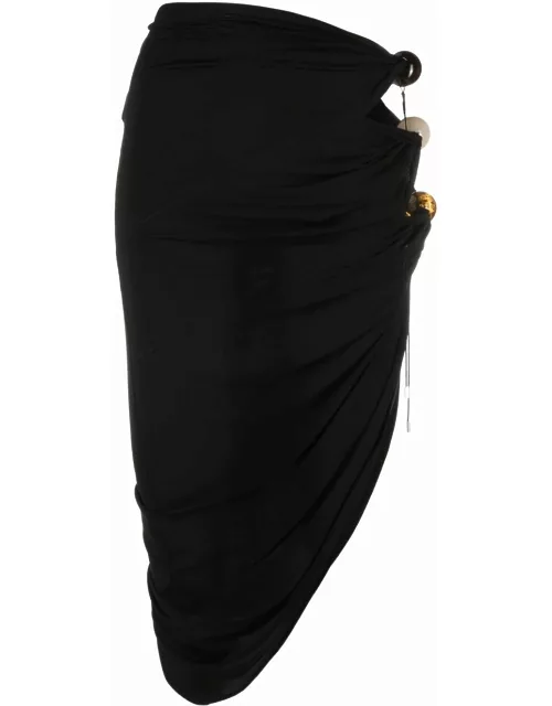 Black La jupe Perola short skirt with inset