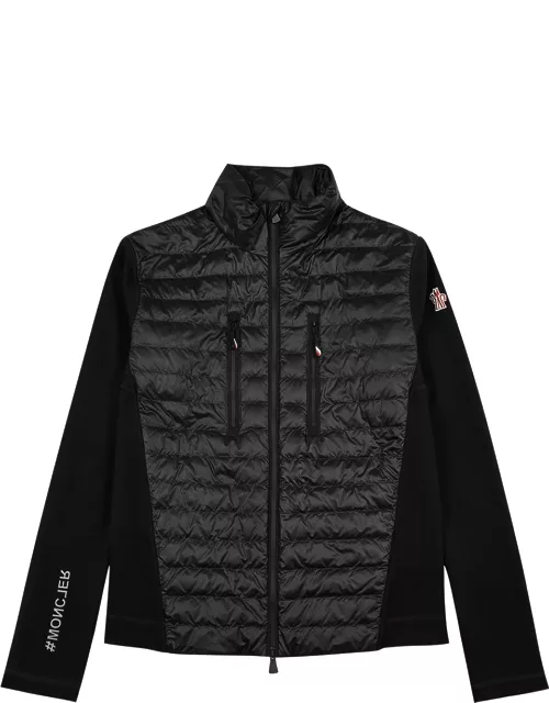 Moncler Grenoble Day-Namic Quilted Shell And Stretch-jersey Jacket - Black