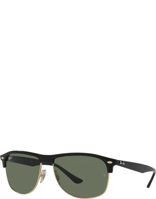Men's Square Half-Rim Plastic Sunglasse