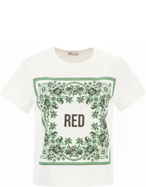 RED Valentino Cotton Jersey T-shirt With Logo