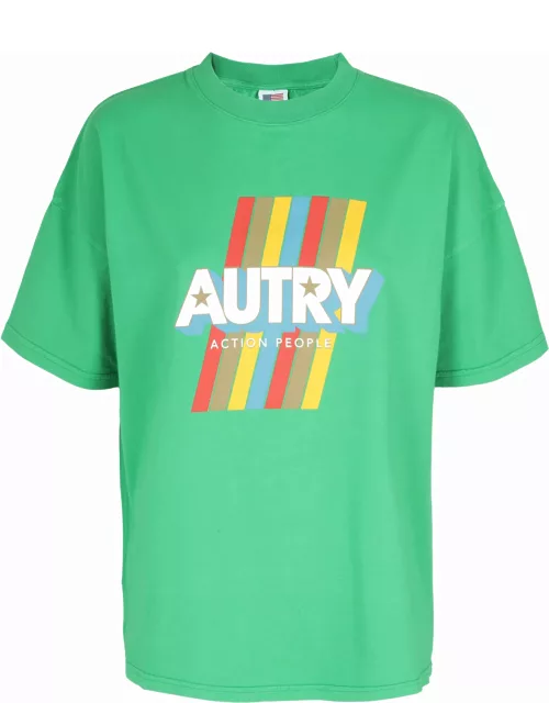 Autry T-shirt In Green Cotton