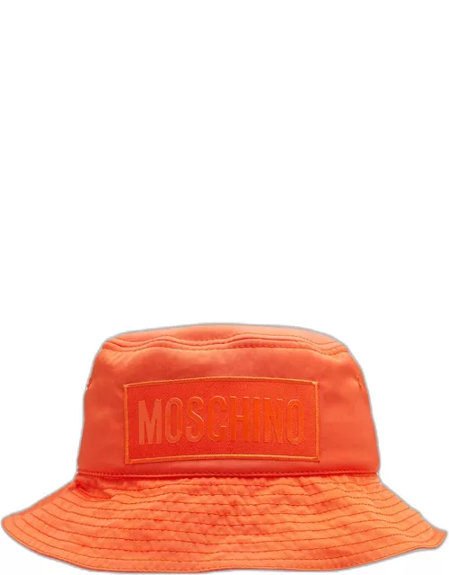 Men's Tonal Logo Nylon Bucket Hat