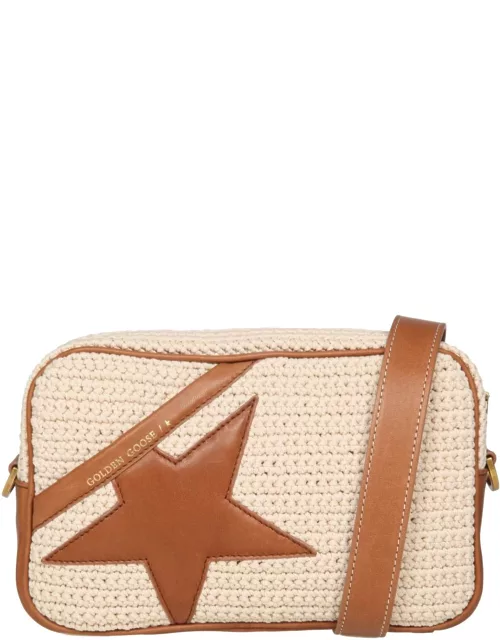 Golden Goose Star Bag In Crochet Fabric And Leather