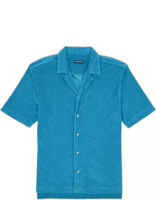 Roberto Terry Cotton Shirt Lake Blue